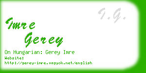 imre gerey business card